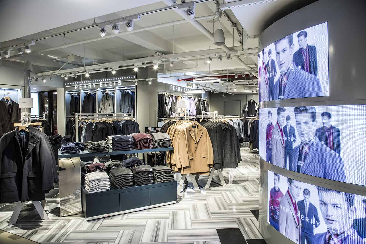 The shop's video wall at Macy's Herald Square