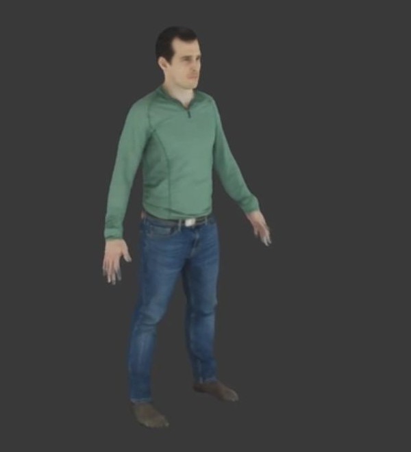 A textured body scan as a rigged avatar