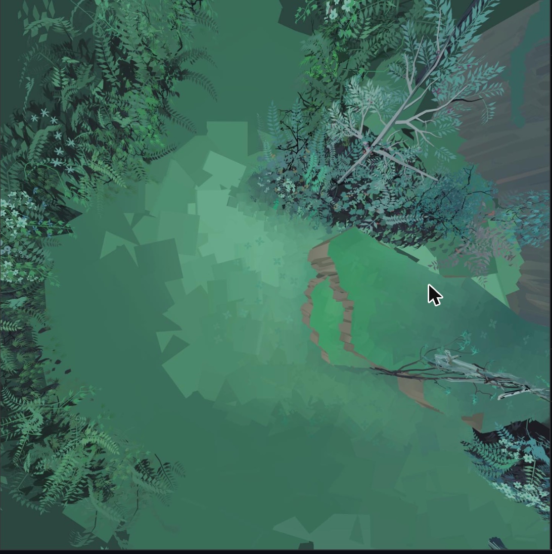 A bird's-eye view of the whole piece