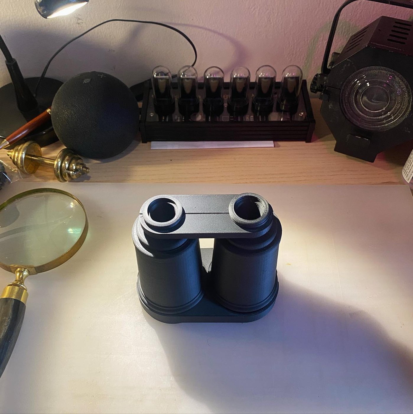Printed binoculars, collapsed