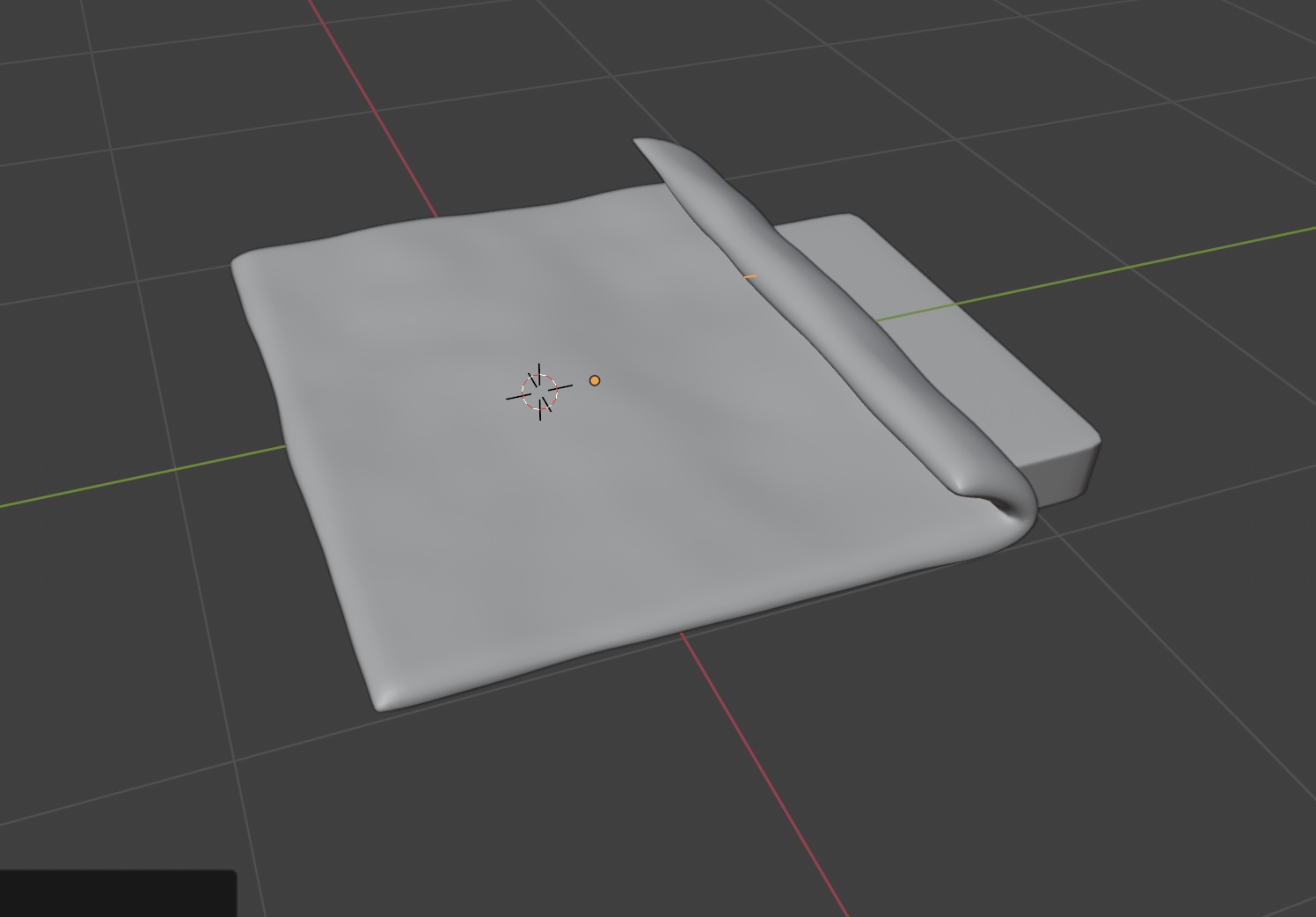 A generated duvet with its fold