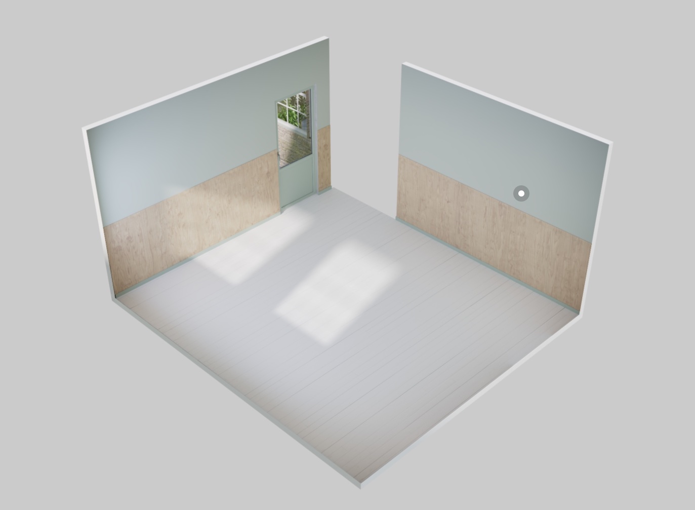 A reconstructed room with wall thickness