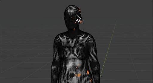 A body-segment selection after vertex order is lost